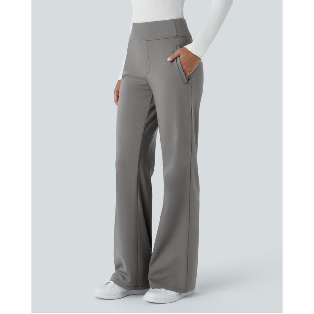 NWT Halara Flex DayStretch Mid Rise Work Flare Pants Womens Small Petite
